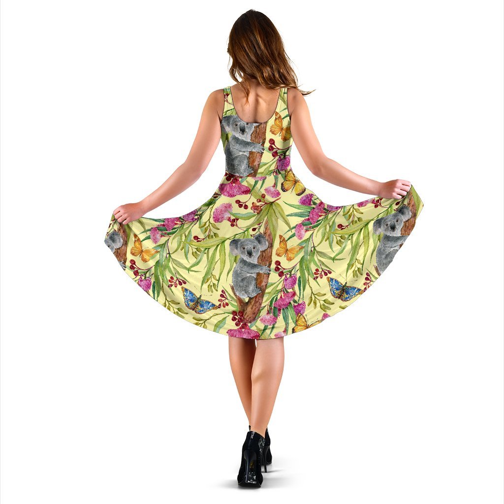 Koala Midi Dress - Koala Patterns Ver01- - Vibe Hoodie
