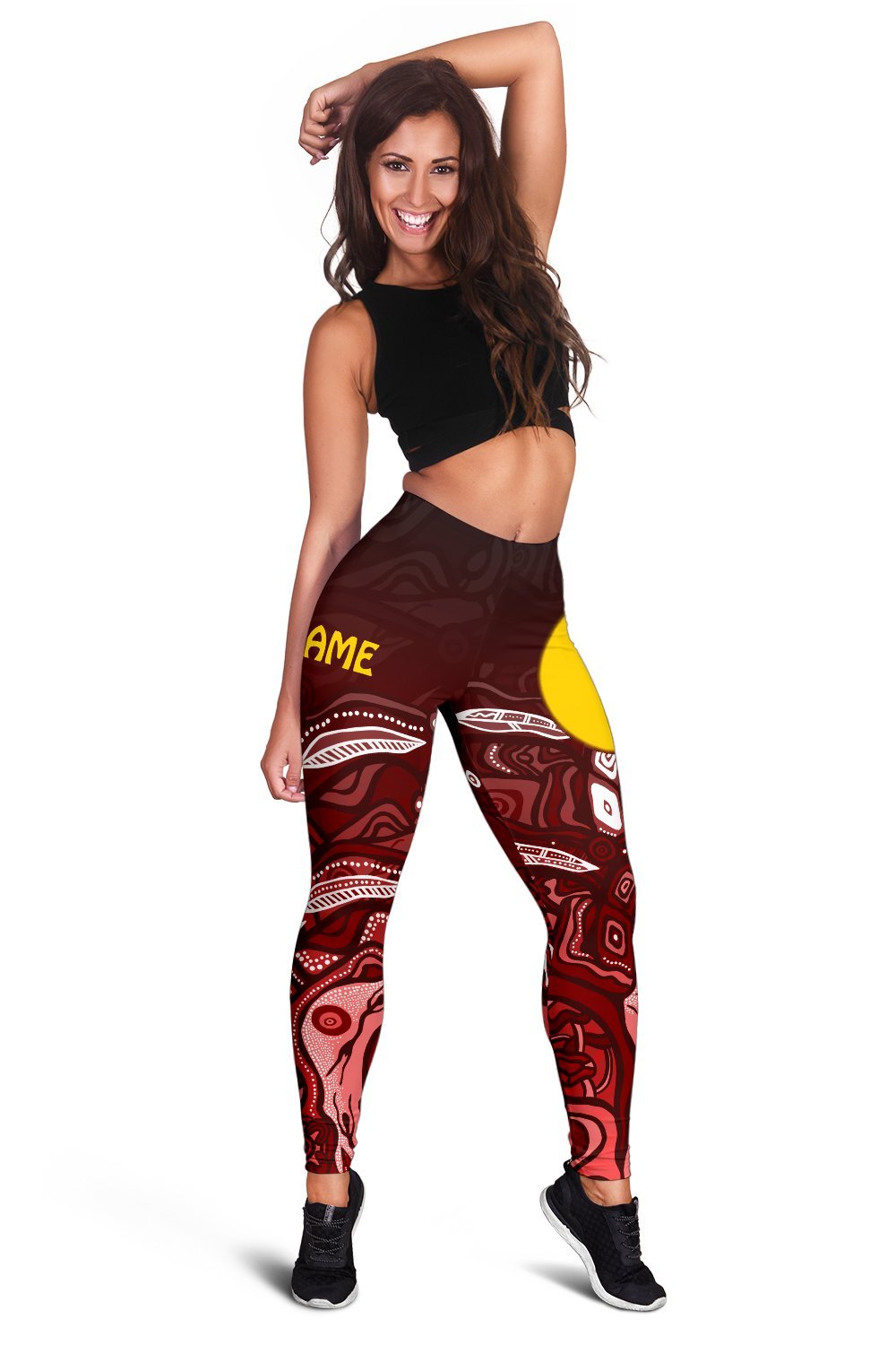 custom-text-aboriginal-leggings-red-landscape