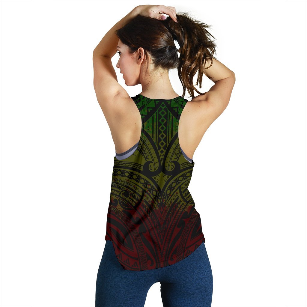 New Zealand Women'S Racerback Tank, Maori Polynesian Tattoo Reggage - Vibe Hoodie