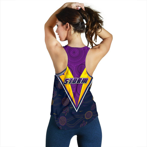 Storm Women Racerback Tank Indigenous Artsy Style - Vibe Hoodie