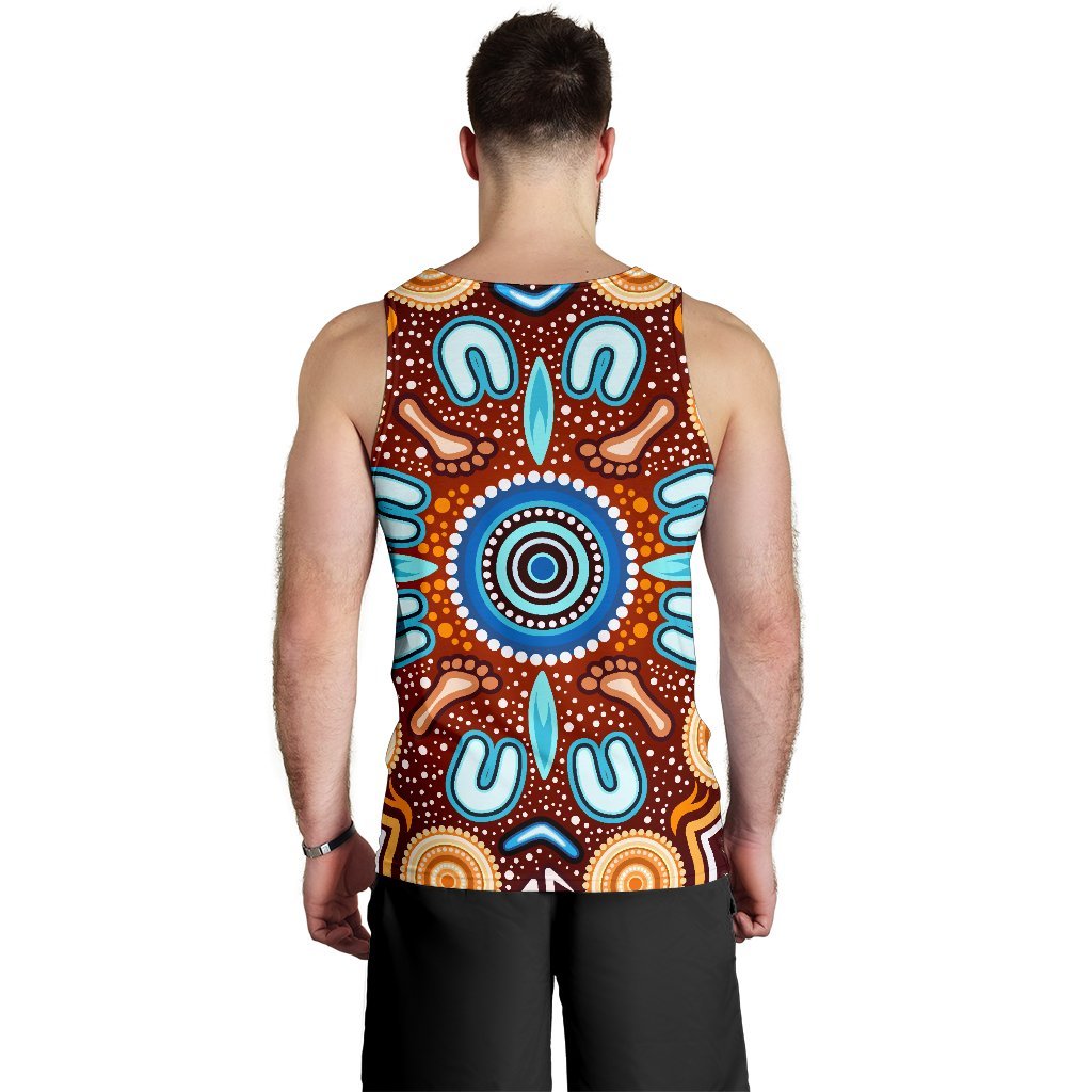 aboriginal-mens-tank-top-indigenous-circle-dot-painting-ver02
