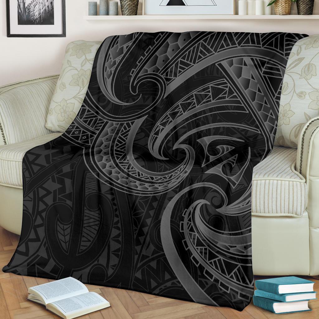 new-zealand-maori-mangopare-premium-blanket-polynesian-black