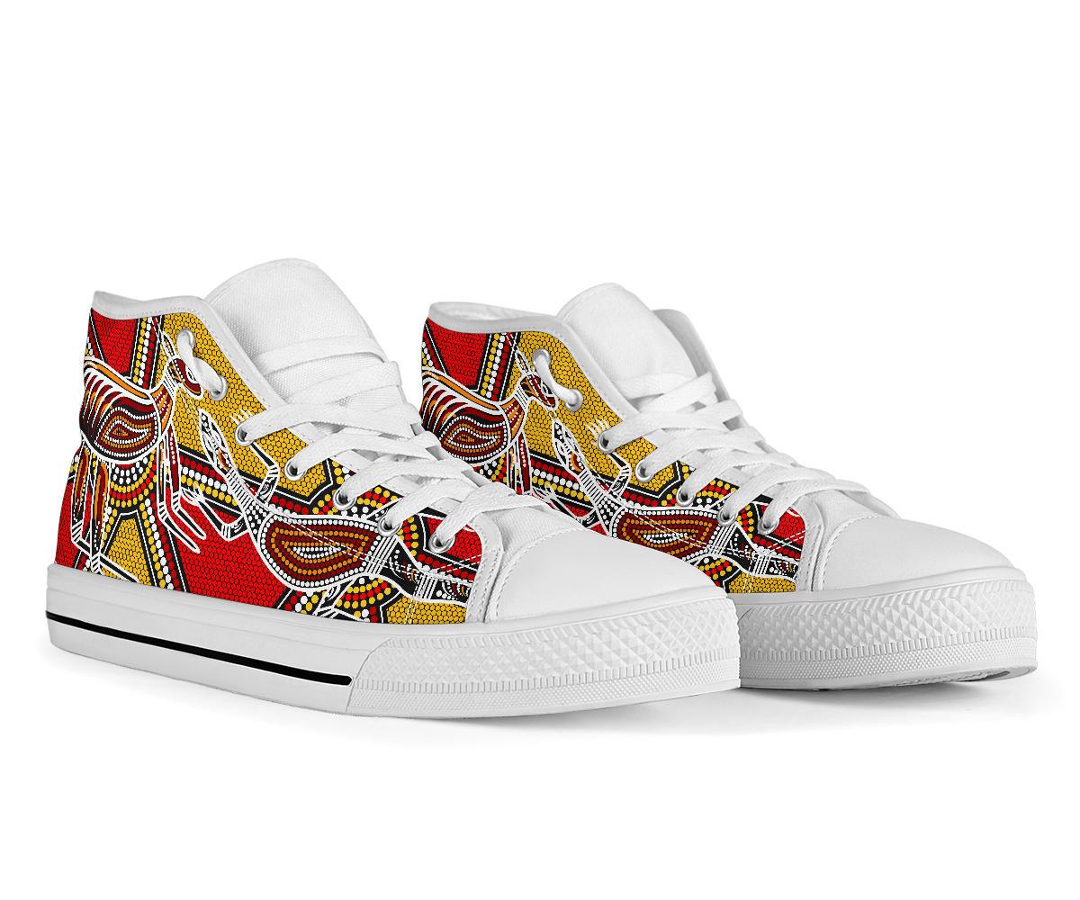 aboriginal-high-top-shoes-kangaroo-dot-painting-patterns