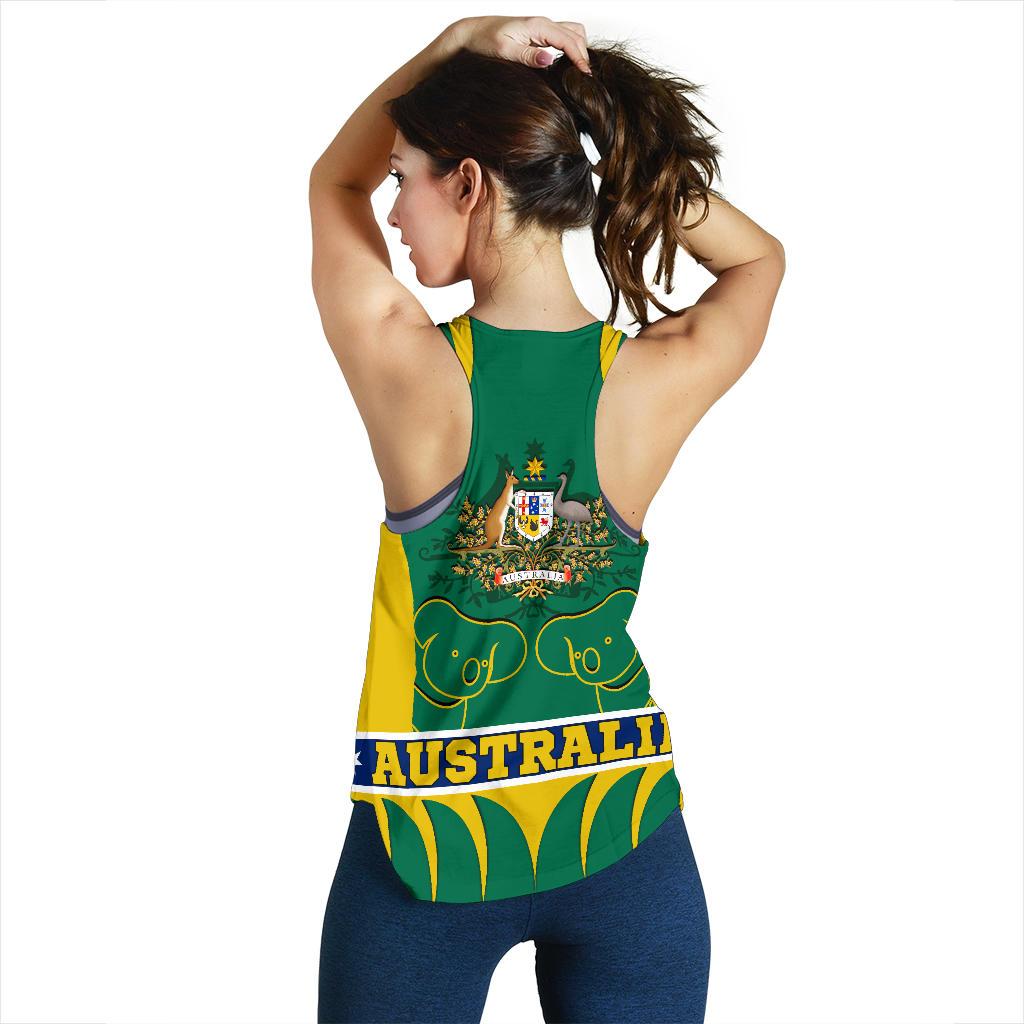 Racerback Tank - Australian Coat Of Arms Tank Koala - Vibe Hoodie