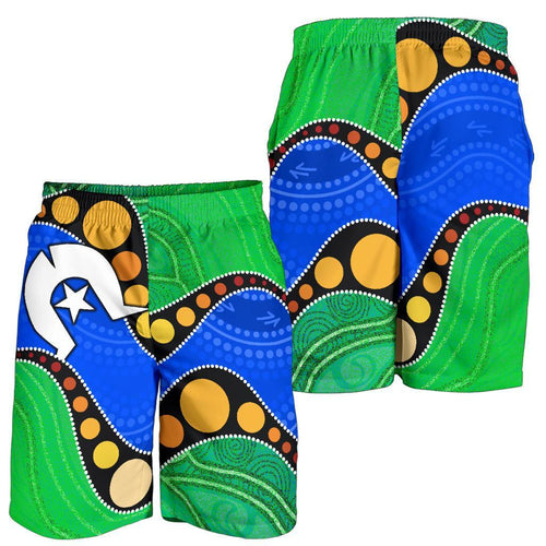 torres-strait-islands-all-over-print-mens-shorts-flag-with-aboriginal-patterns