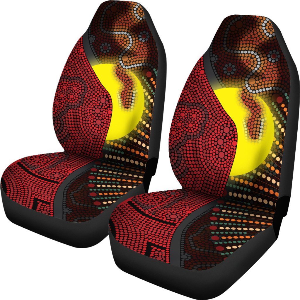 aboriginal-car-seat-covers-indigenous-snake-sun-dot-painting