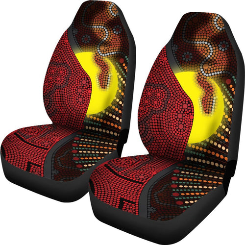 aboriginal-car-seat-covers-indigenous-snake-sun-dot-painting