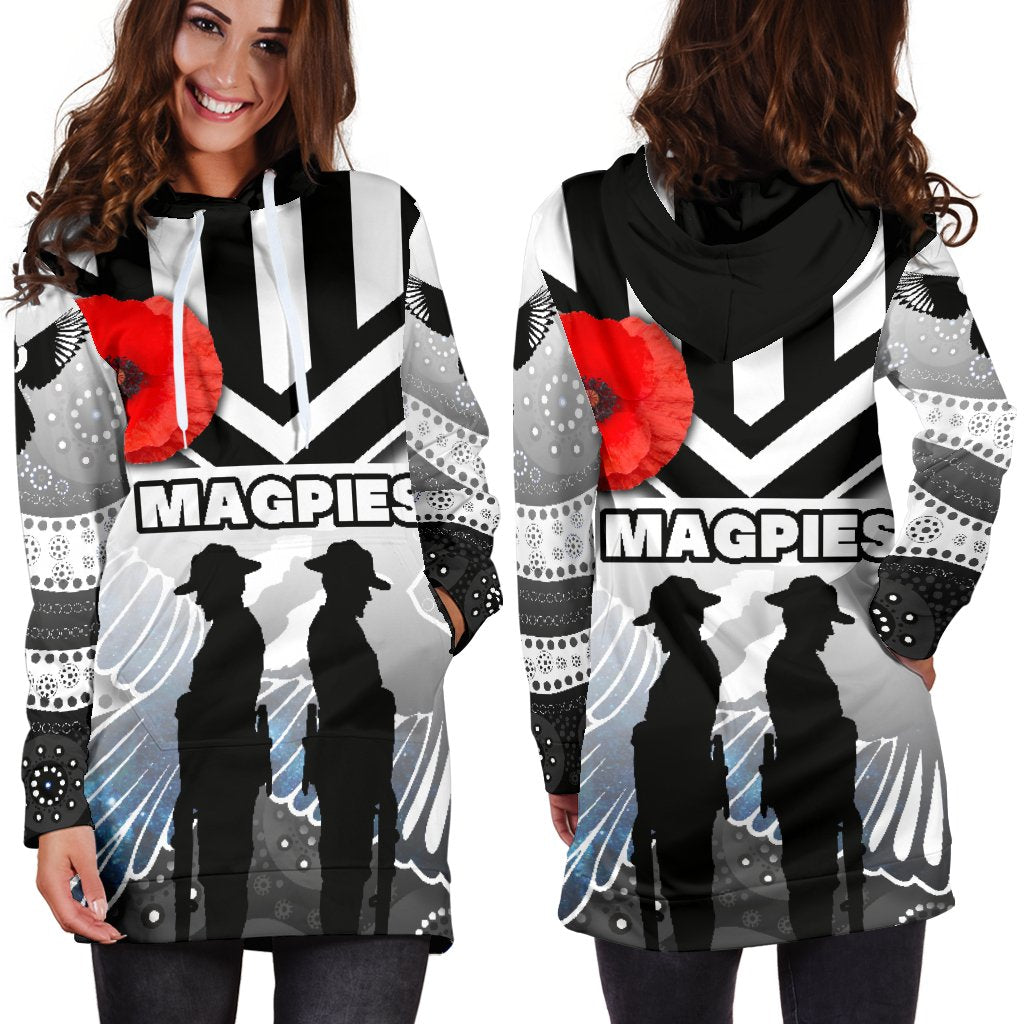 magpies-womens-hoodie-dress-collingwood-anzac-day-special-version