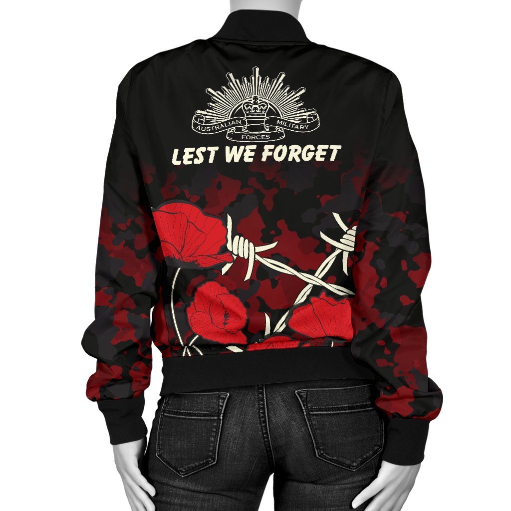 anzac-womens-bomber-jacket-anzac-with-remembrance-poppy-flower-ver2