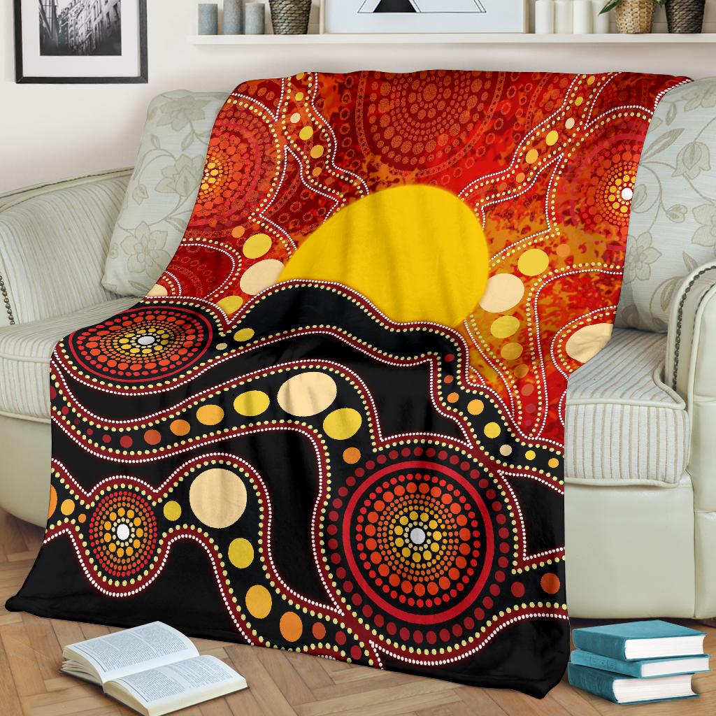 aboriginal-premium-blanket-aboriginal-lives-matter-flag-dot-painting-art