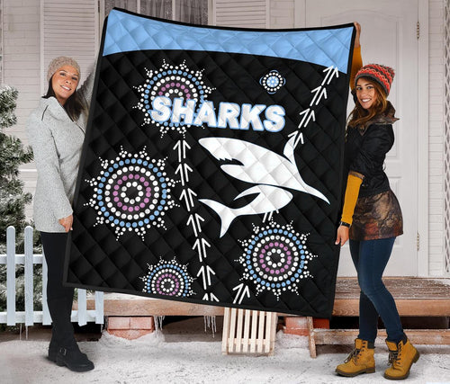 cronulla-premium-quilt-sharks-simple-indigenous-black