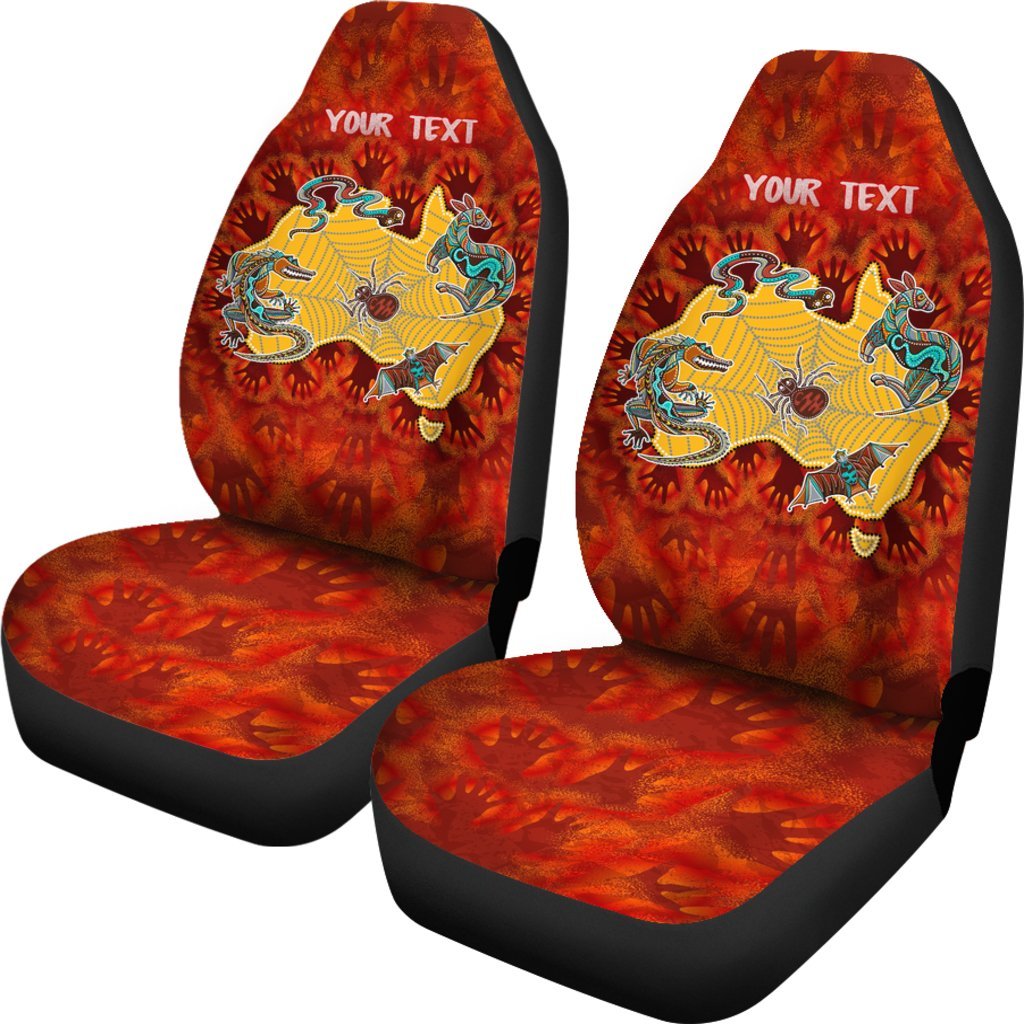 custom-aboriginal-car-seat-covers-australia-map-hand-patterns-spider-web