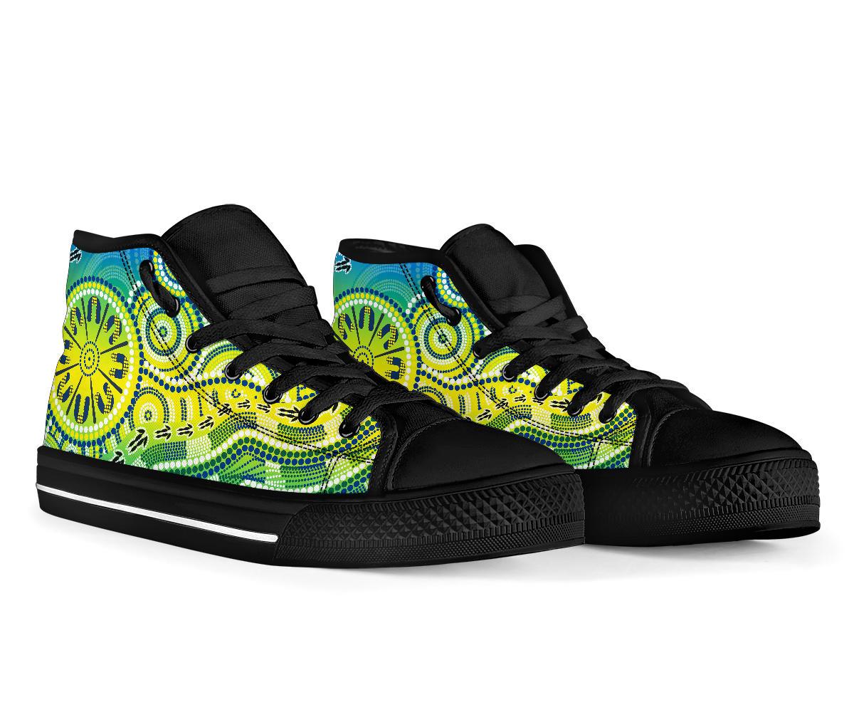 aboriginal-high-top-shoes-dot-painting-indigenous-circle-patterns