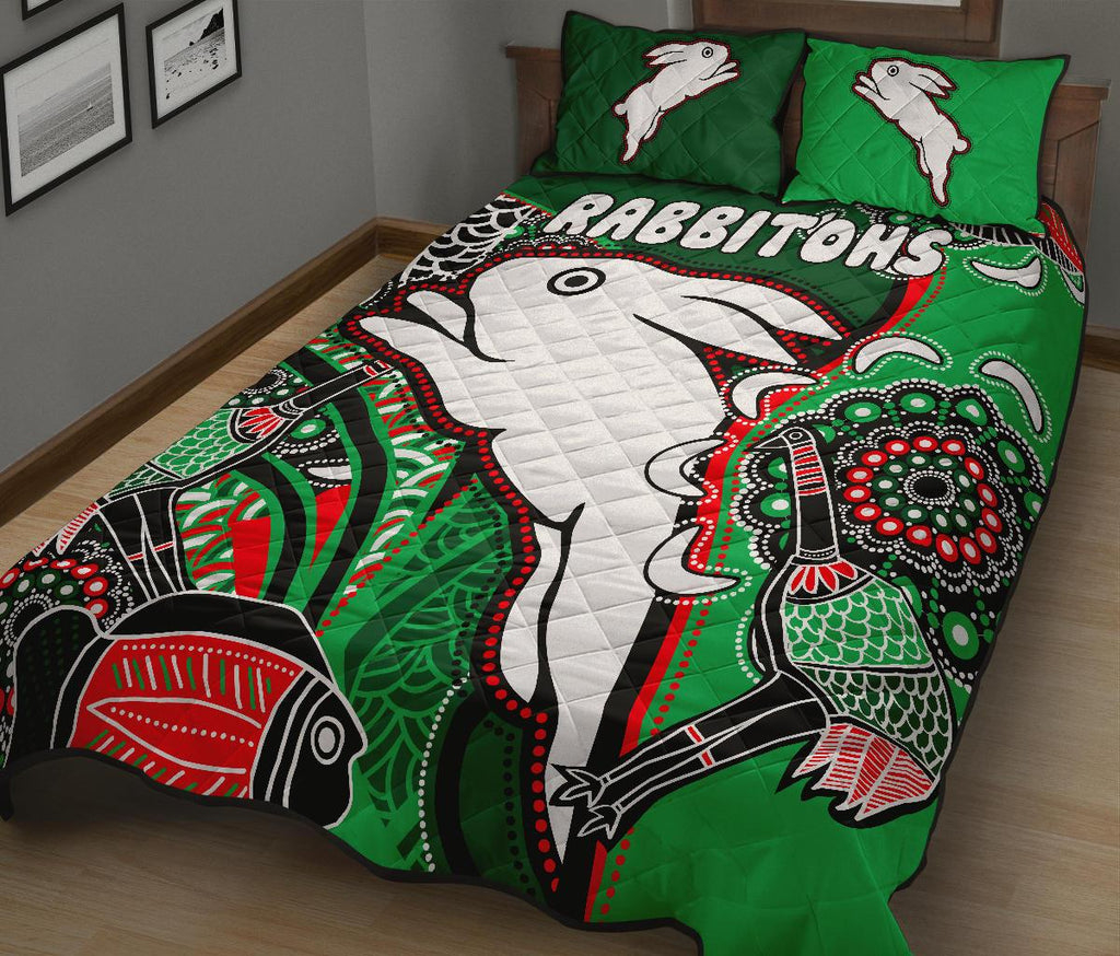 rabbitohs-quilt-bed-set-indigenous-survival-world