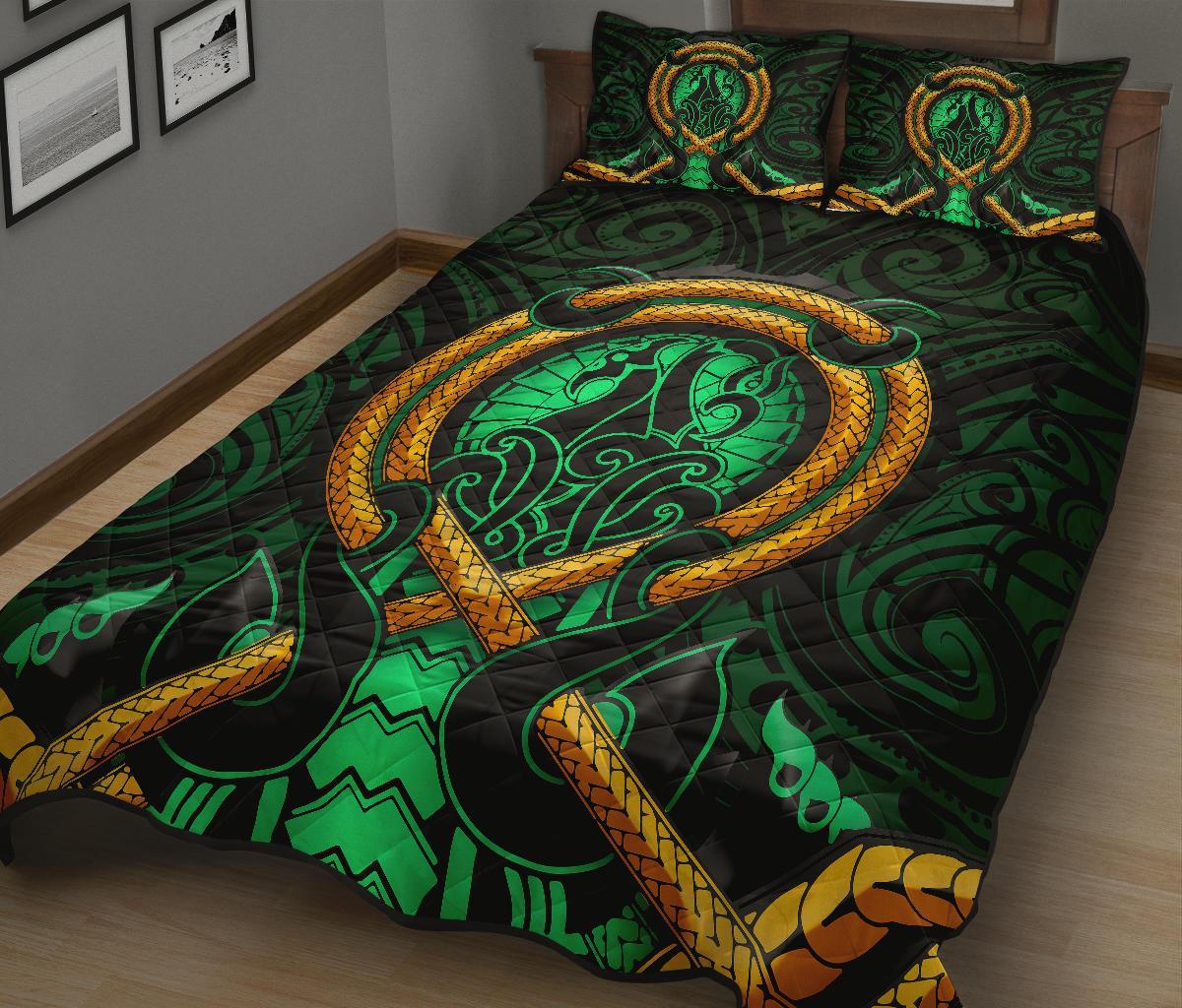 maori-new-zealand-quilt-bed-set-manaia-green-duvet-cover-and-pillow-case