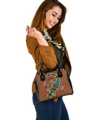 Aboriginal Shoulder Handbag, Lizard Dot Painting Patterns - Vibe Hoodie