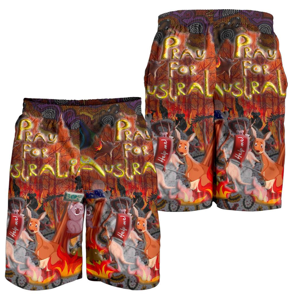 pray-for-australia-mens-shorts-aboriginal-pattern-love-australia