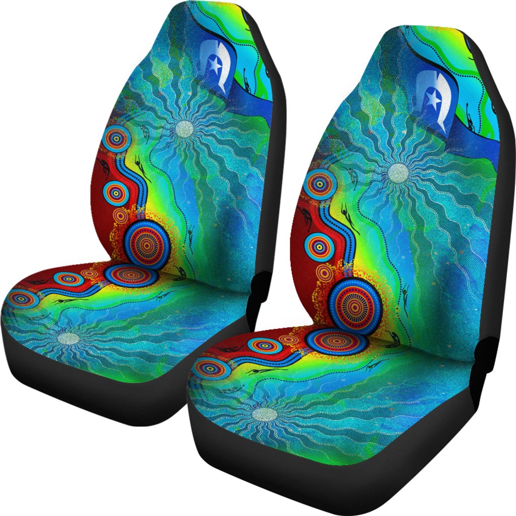 car-seat-covers-torres-strait-islanders-flag-with-aboriginal-patterns-seat-covers
