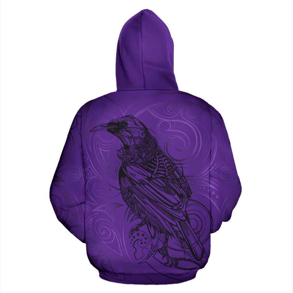 new-zealand-tui-bird-hoodie-drawing-purple