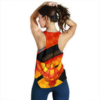 Orange Army Women's Racerback Tank Cricket Sporty Style - Vibe Hoodie