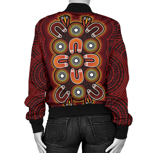 aboriginal-womens-bomber-jacket-aboriginal-dot-painting-flowers-style