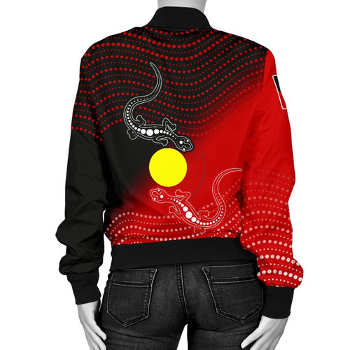 aboriginal-womens-bomber-jacket-two-indigenous-lizard