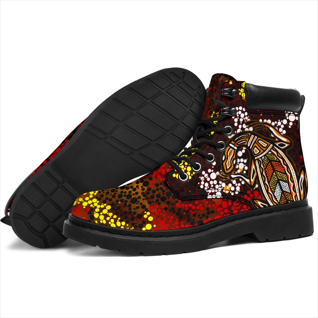 aboriginal-all-season-boots-kangaroo-and-lizard-dot-painting-art