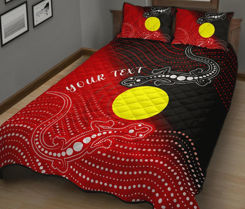 customaboriginal-quilt-bed-set-two-indigenous-lizard