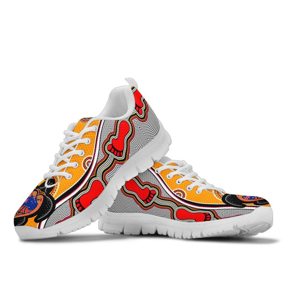 aboriginal-sneakers-turtle-patterns-aus-flag-footprint-dot-painting