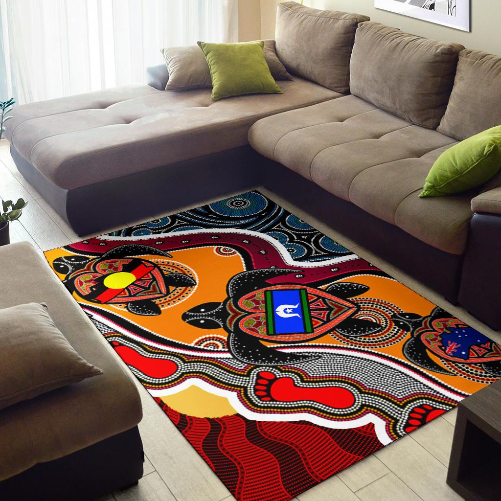 area-rug-australia-aboriginal-dots-with-turtle-and-naidoc-flags