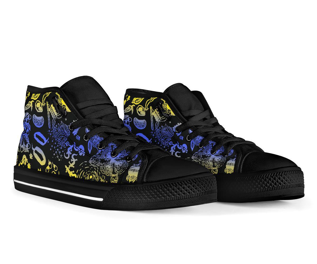 high-top-shoes-australian-aboriginal-golden-wattle-unisex