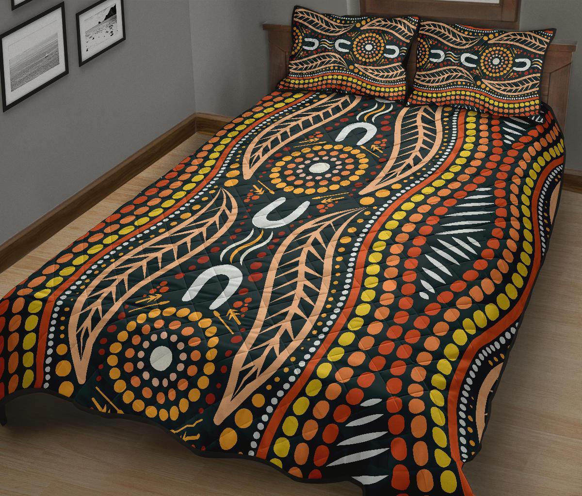 aboriginal-quilt-bed-set-indigenous-dot-painting