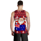 christmas-personalised-mens-tank-top-australia-santa-claus-hold-the-flag-red