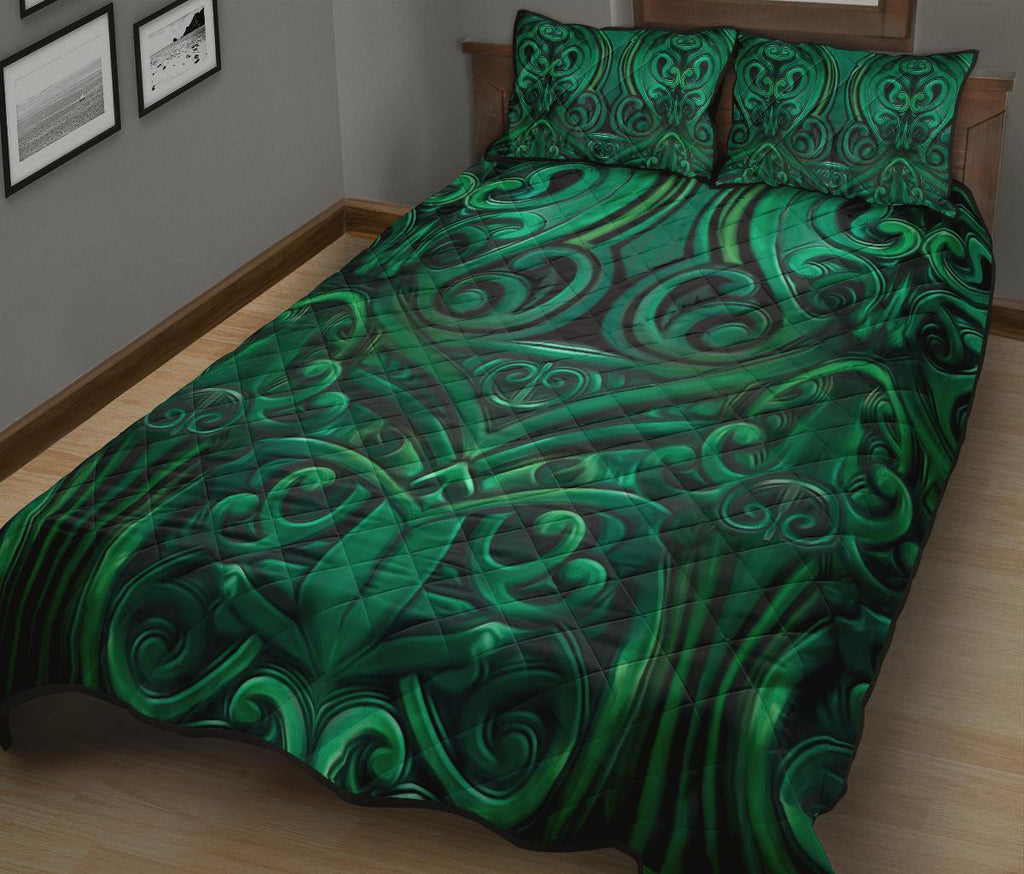 quilt-bed-set-nz-new-zealand-warriors-green