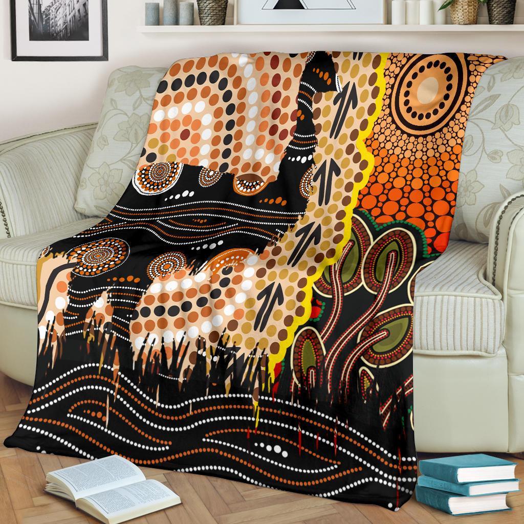 premium-blanket-australian-aboriginal-sun-and-emu