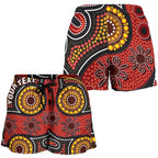 [Custom] Aboriginal Women's Shorts - Indigenous Circle Dot Painting Style- - Vibe Hoodie