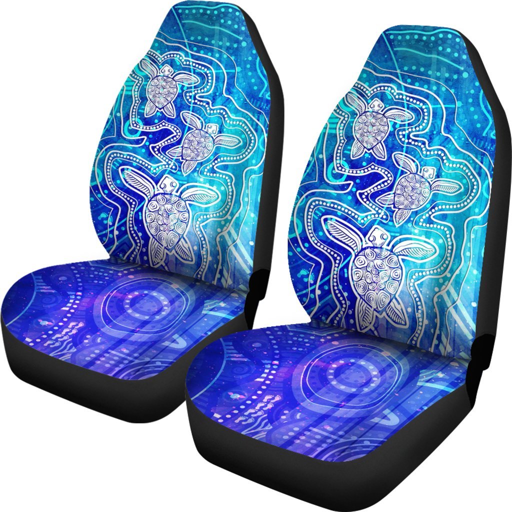 aboriginal-car-seat-covers-sea-turtle-with-indigenous-patterns-blue
