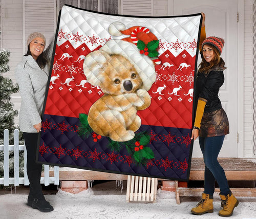 christmas-premium-quilts-koala-coverlets-kangaroo-symbol-snowflakes