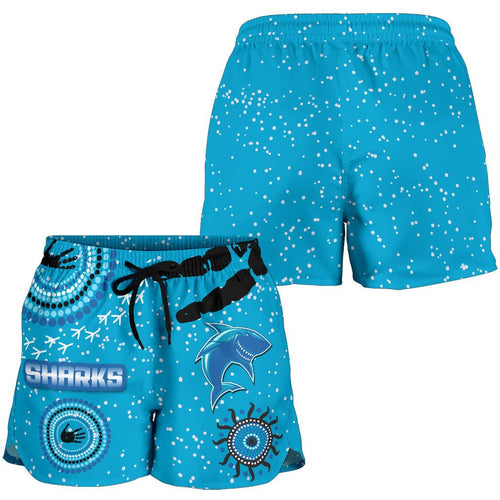 Cronulla Sharks Women Shorts Indigenous Country Style - Vibe Hoodie