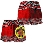 Aboriginal Shorts, Indigenous Turtle Patterns Circle Dot Painting Women - Vibe Hoodie