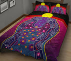 quilt-bed-set-aboriginal-sublimation-dot-pattern-style-violet