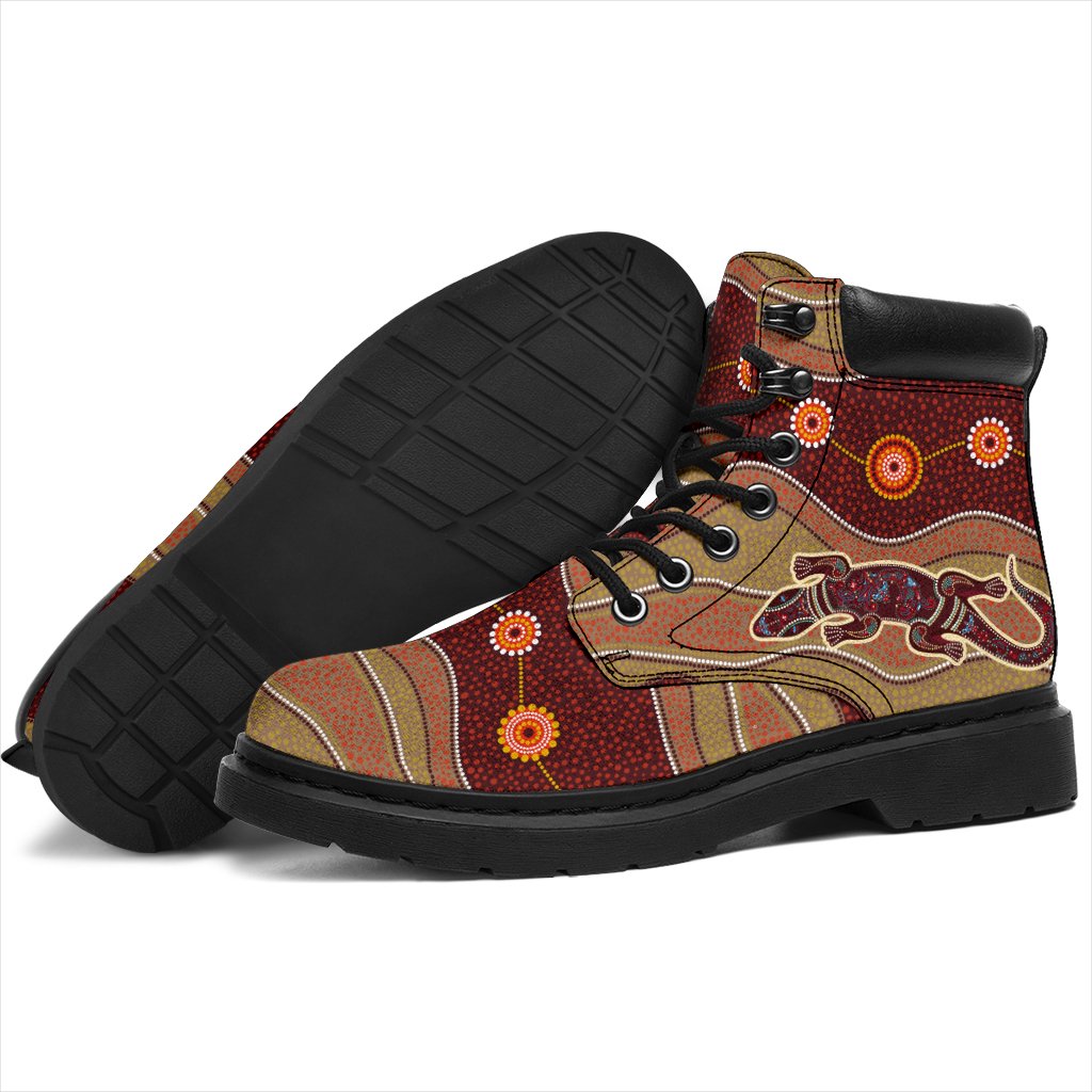 aboriginal-boots-lizard-patterns-circle-dot-painting-all-season
