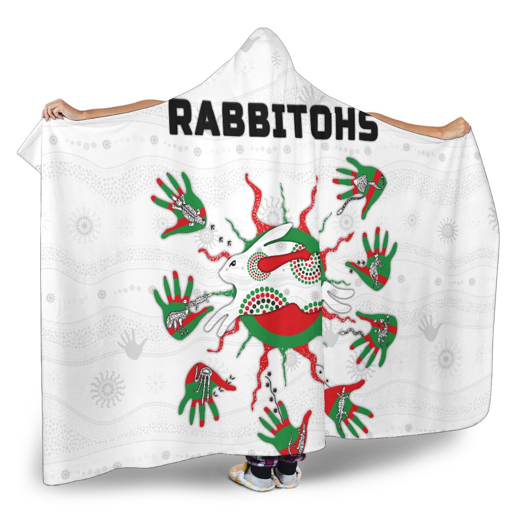 rabbitohs-indigenous-hooded-blanket-animals-aboriginal