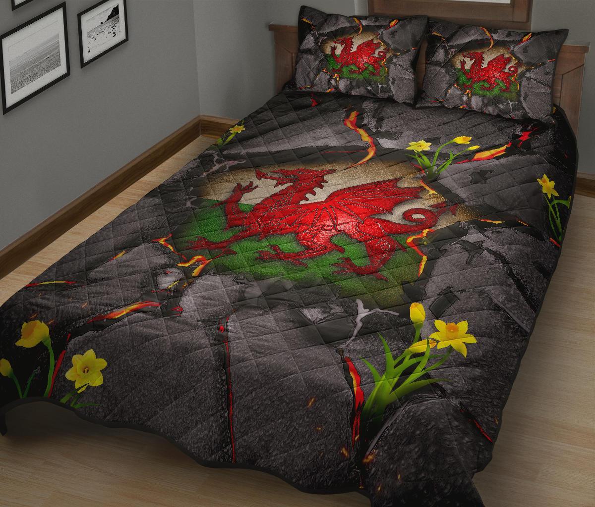wales-quilt-bed-set-welsh-dragon-daffodil-lava