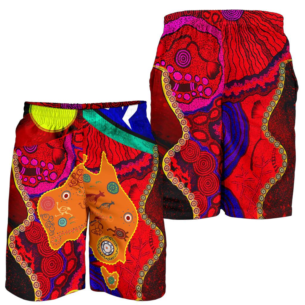 aboriginal-mens-shorts-aboriginal-red-pattern-naidoc-week