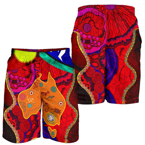 aboriginal-mens-shorts-aboriginal-red-pattern-naidoc-week