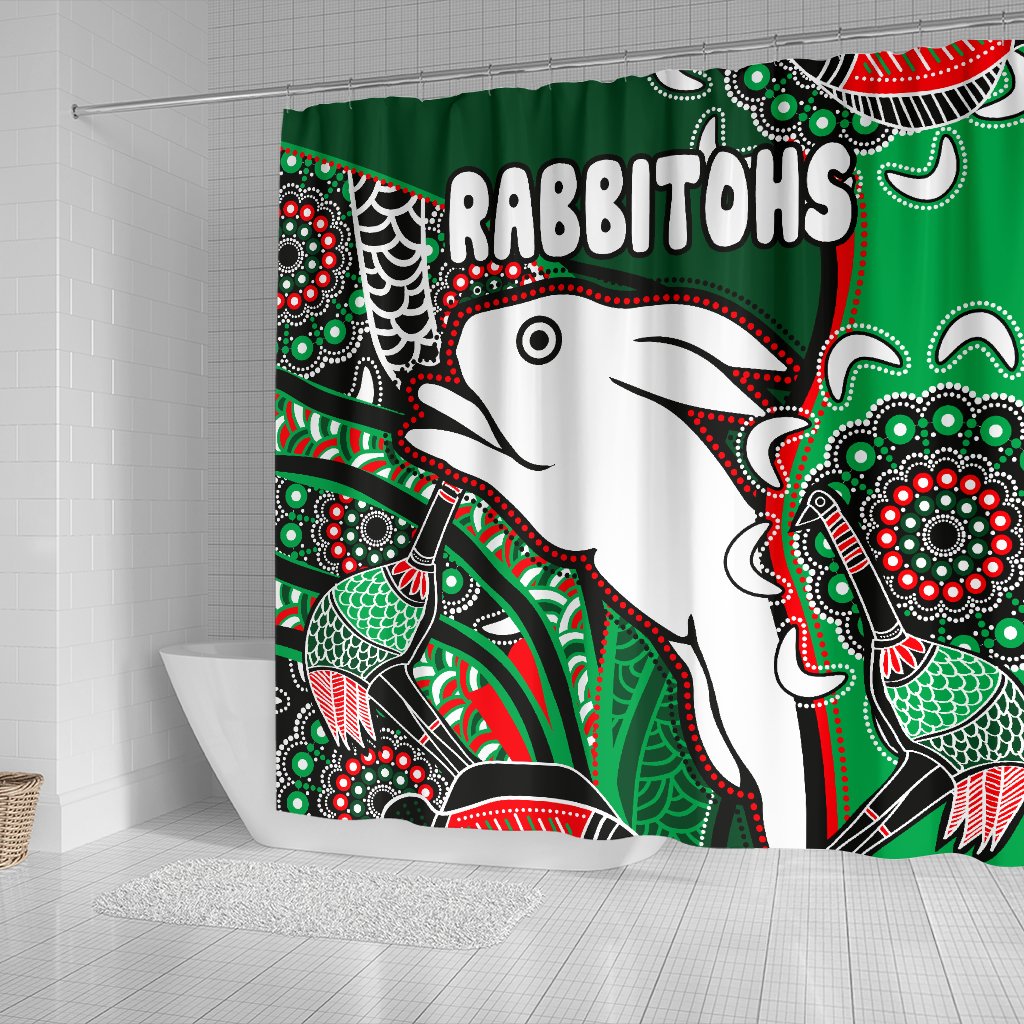 rabbitohs-shower-curtain-indigenous-survival-world