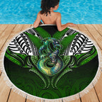 manaia-mythology-beach-blanket-silver-fern-maori-tattoo