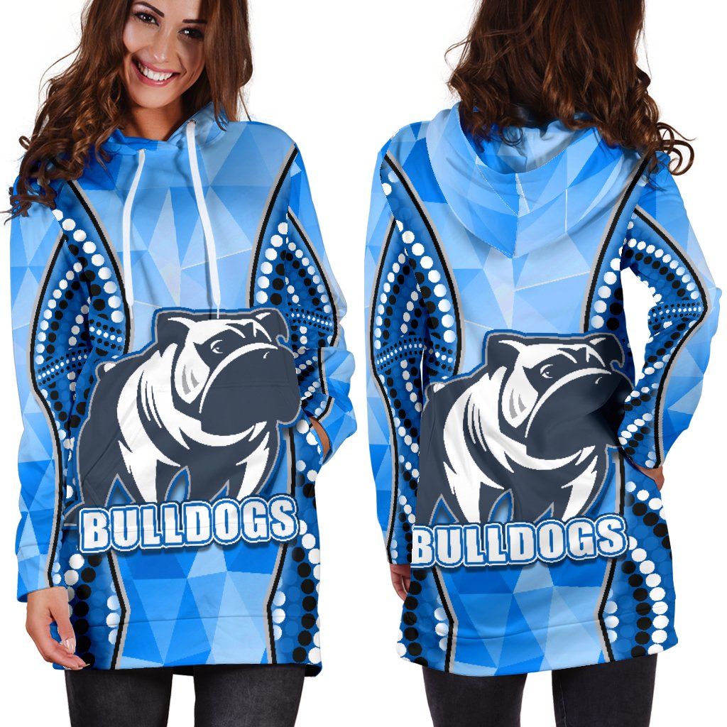 bulldogs-women-hoodie-dress-indigenous-snappy