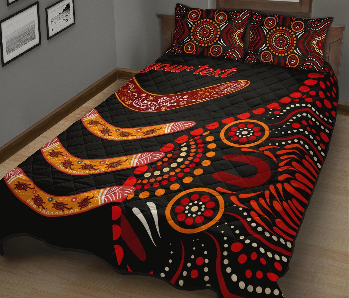 aboriginal-personalised-quilt-bed-set-aboriginal-boomerangs-with-dot-painting-pattern